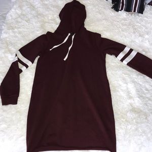 red hoodie dress